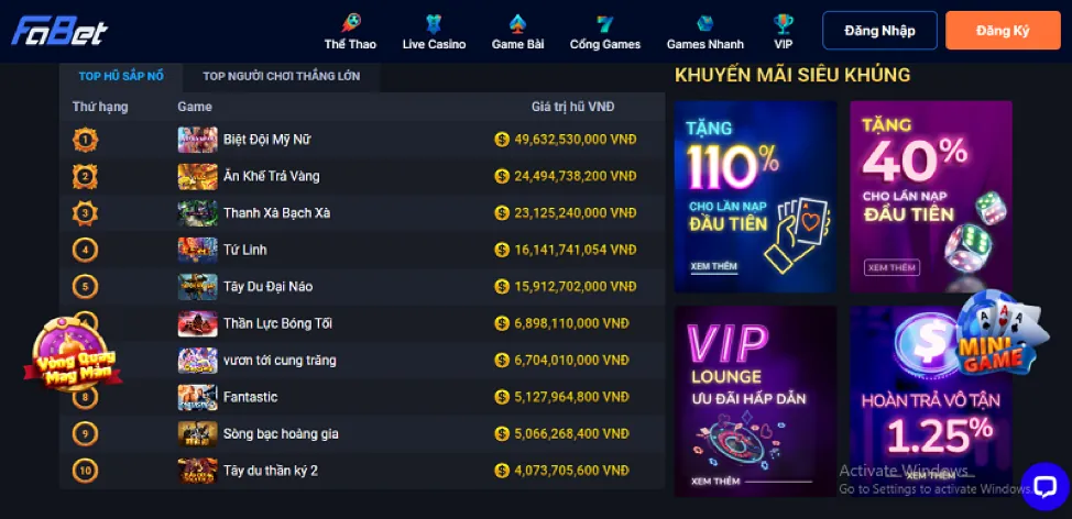 Khuyến mãi mới nhất vin7773 win